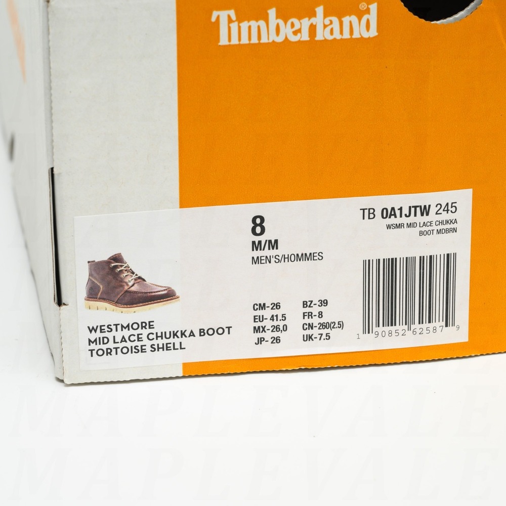 Timberland Westmore Mid Lace Chukka Boots Mens Sz 8 Brown Tortoise Shell Leather - Picture 9 of 9